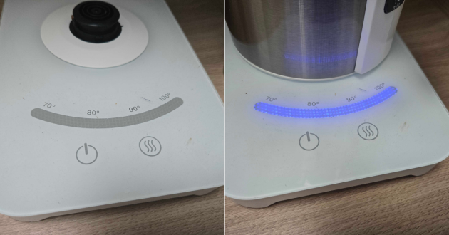 Temperature controls on the Bosch Sky TWK7201GB kettle