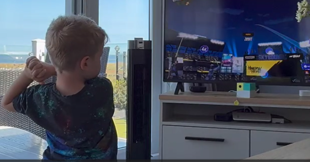 Boy playing Nex playground game
