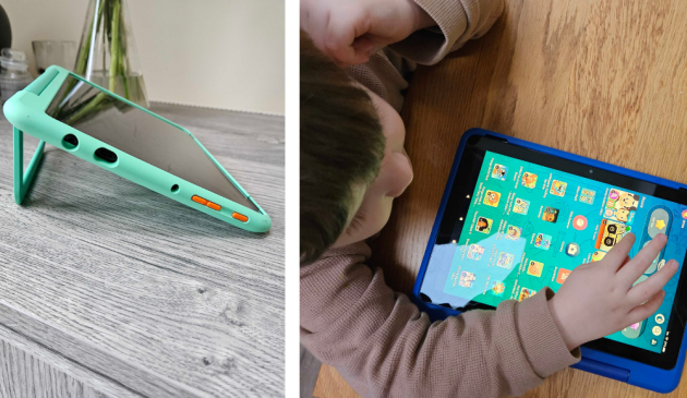 Boy playing on Amazon Fire HD 10 Pro tablet