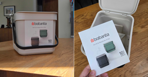 Opening up the Brabantia Sort & Go Waste Bin 6L