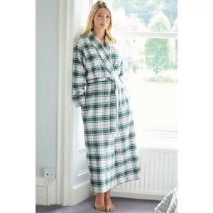 British Boxers Burnet Rose Brushed Cotton Dressing Gown
