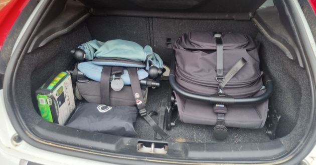 Bugaboo Butterfly 2 and Stokke Yoyo3 in car boot