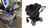 Two children in Bugaboo Donkey 6 double pushchair