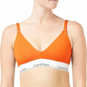 Calvin Klein Full Cup Maternity Bra orange stock image