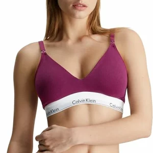 Calvin Klein Full Cup Maternity Bra purple stock image