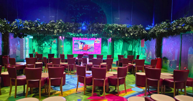 A view of the Musical Meadows entertainment area in CBeebies Land Hotel