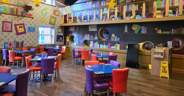 Theming in the Windmill Restaurant inside the CBeebies Land Hotel