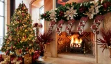 Celtic Manor hotel fireplace