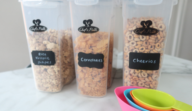 Chef's Path Cereal Containers in use
