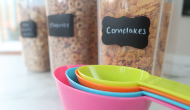 Chef's Path Cereal Storage Containers with the measuring spoon