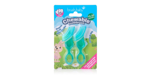Brush Baby Chewable Toothbrush For Babies - Baby Teether (Double Pack)