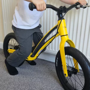 Child on Hornit AIRO 14 inch balance bike