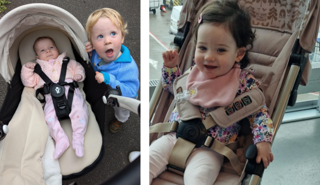 baby and toddlers in lightweight strollers