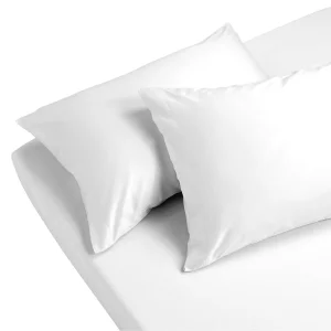 Christy 400 Thread Count Sateen bedding set on a king-size bed in a hotel-style bedroom