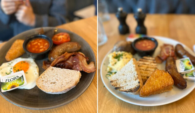 Cooked breakfast served at City Suites II aparthotel in Manchester