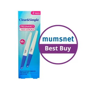 Clear & Simple Pregnancy Test stock image with best buy badge