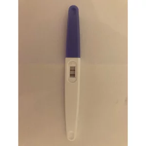 Clear & Simple pregnancy test showing positive result during product testing