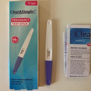 Clear & Simple pregnancy test review image before testing
