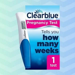 clearblue pregnancy test weeks indicator stock image