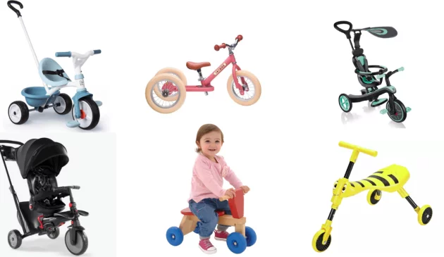 collage of trikes for kids