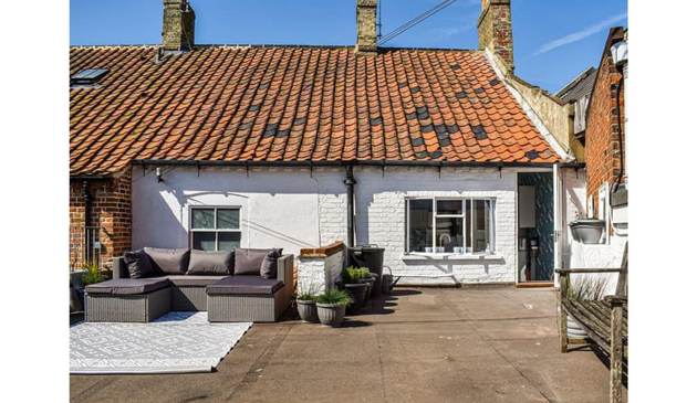 a roof terrace on a sunny day
