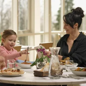A mother and daughter dining at Crieff Hydro Hotel