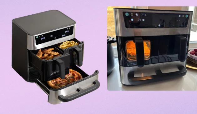 Cuisinart Tri Zone Air Fryer in use and product imagery