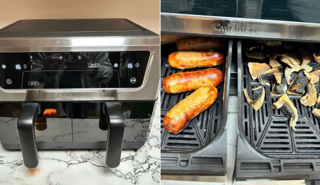 The Cuisinart AirTwin XXL Dual-Zone Air Fryer during testing