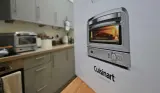 A close up of the Cuisinart Pizza Oven in a tester's kitchen