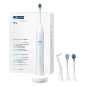 A product image of the Curaprox Hydrosonic Pro toothbrush