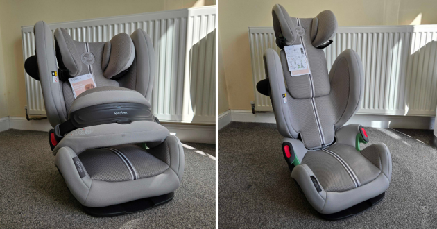 Cybex Pallas G3 car seat with impact shield and without