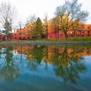 Disney Hotel Santa Fe lake