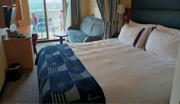 Deluxe Oceanview Stateroom with Verandah onboard the Disney Dream cruise ship.