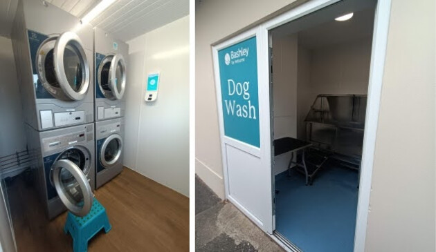Dog wash area at Hoburne Bashley holiday park