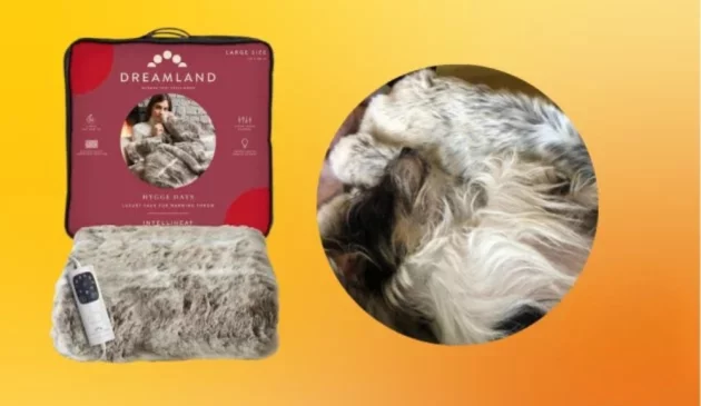 Dreamland Alaskan Husky Faux Fur Heated Throw