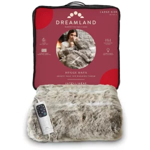 Dreamland Alaskan Faux-Fur Heated Throw