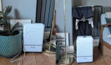 A parent testing the Devola dehumidifier