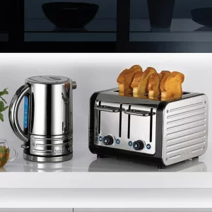 Dualit Architect Steel/Black Kettle and Toaster Set