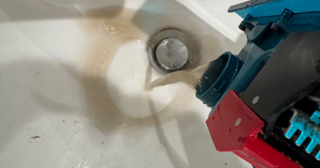 Dyson Clean+Wash Hygiene dirty water