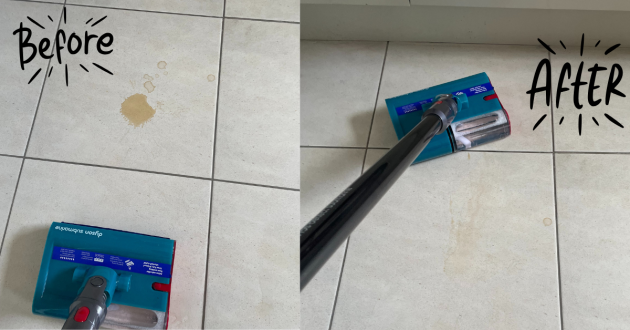 Dyson V15s Detect Submarine mopping a floor