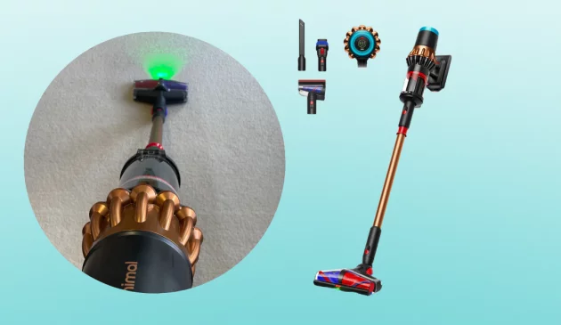 Dyson V16 Piston Animal in testing and product imagery