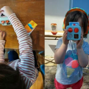 Child playing with the Yoto Mini