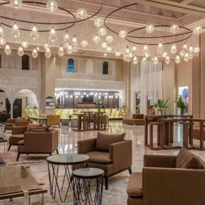 The lobby at Eden Andalou Aquapark & Spa in Marrakech