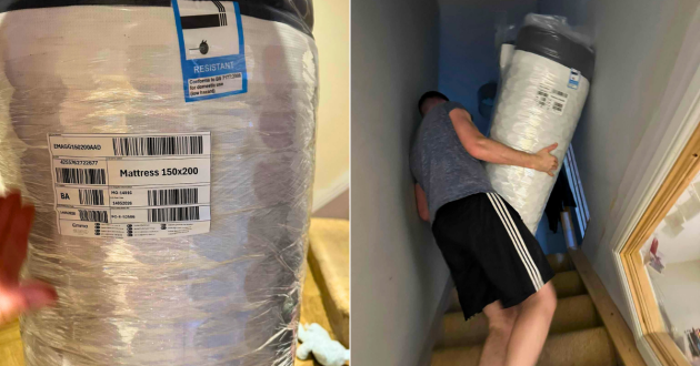 Carrying the Emma Original Elite Mattress to the right place