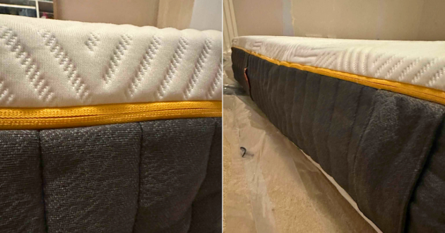 Close up details of the sides of the Emma Original Elite Mattress