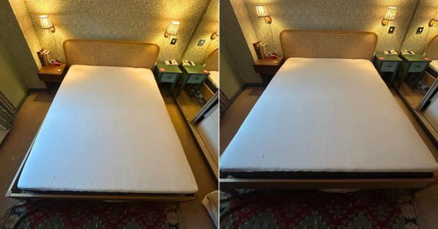 The Emma Original Lite mattress from above in Lola's bedroom
