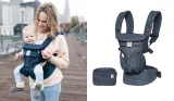 Mother wearing Ergobaby Omni 360 Cool Air Mesh Baby Carrier