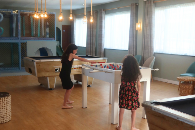 Indoor games area at the Esplanade Hotel in Newquay