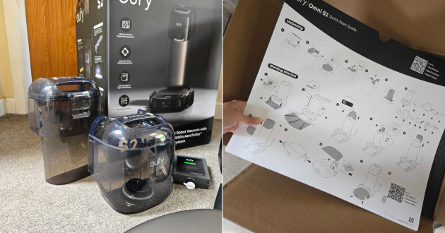 Everything inside the eufy Omni S2 robovac box