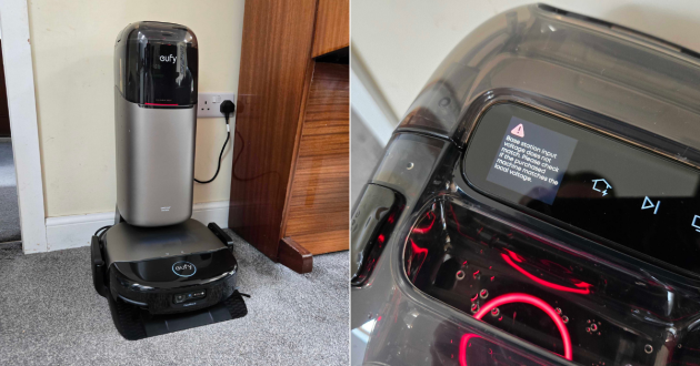 Base station input voltage error on the eufy Omni S2
